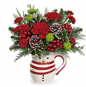 Teleflora’s Send a Hug  Sweet Frosty Bouquet  Christmas 