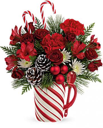 Teleflora's Send a Hug Sweet Stripes Bouquet bouquet