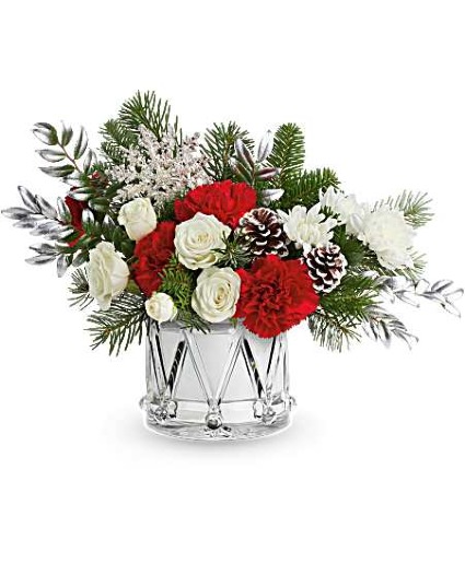 Teleflora's Silver Wishes Bouquet Christmas Arrangement