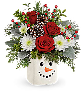 Teleflora's Smiling Snowman Bouquet 
