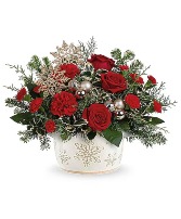 Teleflora's Snowflake Symphony Bouquet Flower Arrangement