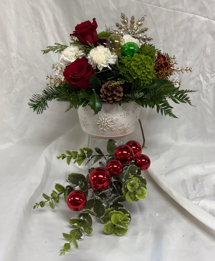 Teleflora's Snowflake Symphony Bouquet Holiday