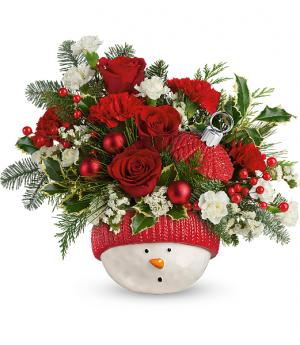 Teleflora's Snowman Ornament Bouquet 