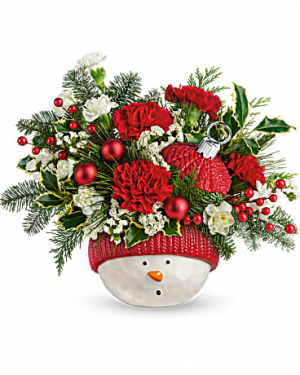 Teleflora's Snowman Ornament Bouquet Bouquet