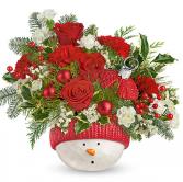 Teleflora's Snowman Ornament Bouquet Christmas