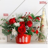 Teleflora's Snowy Pines Centerpiece 