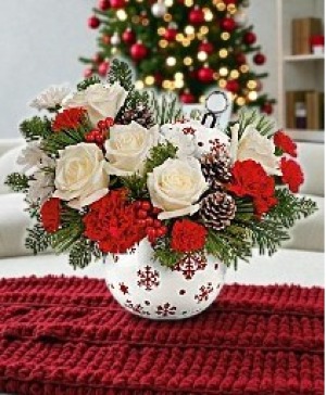 Teleflora's Snowy Sparkle Bouquet Christmas
