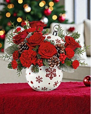 Teleflora's Sparkle All The Way Bouquet Christmas