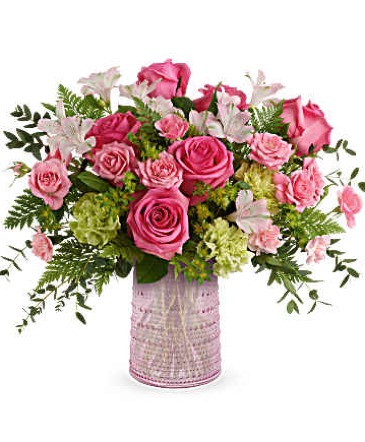 Teleflora's Sparkling Joy Carafe Fresh Arrangement in a Teleflora Keepsake in Auburndale, FL | The House of Flowers