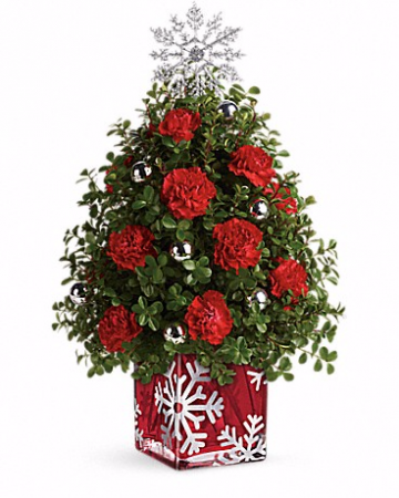 Teleflora's Sparkling Snowflake Tree Christmas