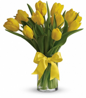 Teleflora's Sunny Yellow Tulips 