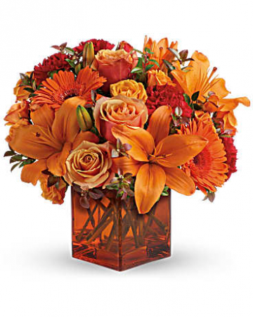 Teleflora's Sunrise Sunset Fall Fresh Arrangement