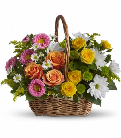 Sweet Tranquility Fresh Floral Basket