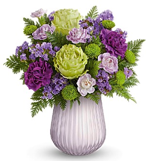 Teleflora's Sweetest Lavender Bouquet vase some flower colors maybe substituted