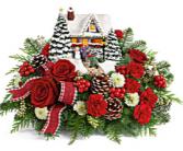 Teleflora's Thomas Kinkade  Hero's Welcome in  Christmas