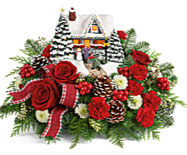 Teleflora's Thomas Kinkade  Hero's Welcome in  Christmas