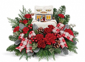Teleflora’s Thomas Kinkaid sweet shoppe Bouquet  Christmas 
