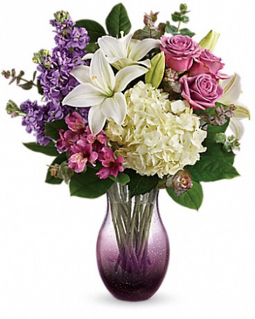 Teleflora’s True Treasure Bouquet Fresh vased arrangement