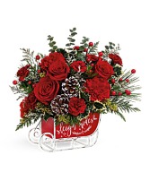 Teleflora's Vintage Sleigh Ride Bouquet Christmas