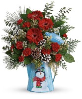 Teleflora's Vintage Snowman Bouquet 