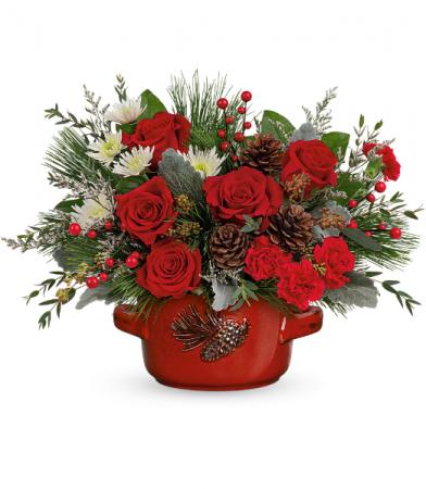 Teleflora's Vintage Stoneware T21X100B Centerpiece