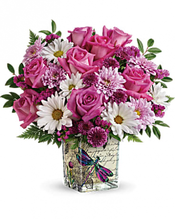 Teleflora’s Wildflower Bouquet Fresh Cube Arrangement 