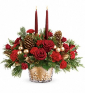 Teleflora's Winter Pines Centerpiece Christmas arrangement