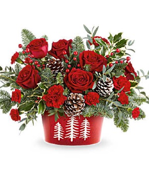 Teleflora's Winter Whimsy Centerpiece Flower Arrangement