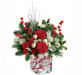 Teleflora's Winterberry Kisses Bouquet Christmas arrangement