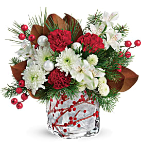 Teleflora's Winterberry Kisses Keepsake Bouquet