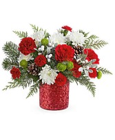 Teleflora's Christmas Magic Bouquet Fresh Arrangement with a Teleflora Keepsake