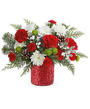 Teleflora's Christmas Magic Bouquet Fresh Arrangement with a Teleflora Keepsake
