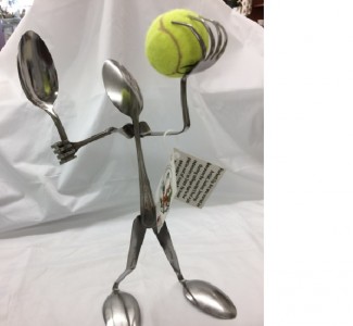 Tennis Player Forked Up Art