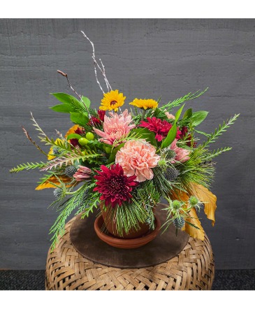 Terra Cotta  Arrangement   in Lake Geneva, WI | Pesche's Greenhouse Floral Design & Gift Gallery