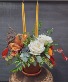 Terra Cotta with Two Candles Arrangement  