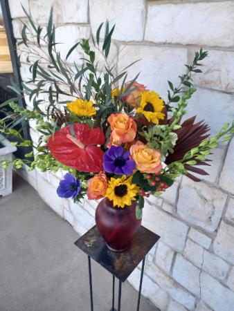 Texas Sunset Vase Arrangement  in Burleson, TX | Texas Floral Design Inc