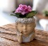 Thank Heaven for Little Girls Ceramic Planter with Blooming plant 