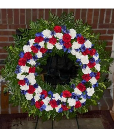 THANK YOU FOR YOUR SERVICE Patriotic Wreath in Fairfield, CA | ADNARA FLOWERS & MORE