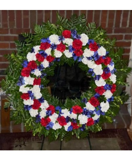 THANK YOU FOR YOUR SERVICE Patriotic Wreath