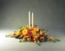 Thankful  2 Candle centerpiece