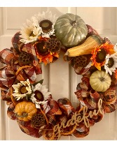 Thankful for fall wreath Seasonal wreath