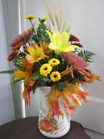 Thankful Pitcher Large Pitcher Arrangement
