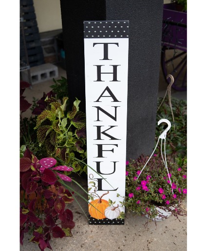 Thankful pumpkin porch sign 