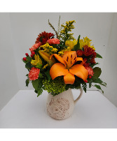 Thankfulness Thanksgiving Pitcher arrangement