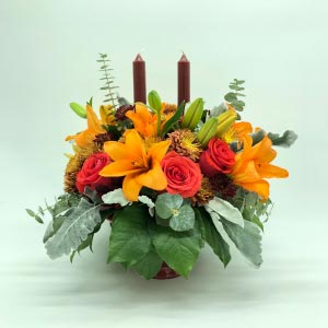 THANKSGIVING CANDLE DIVINE ARRANGEMENT Flower Arrangement in Miami, FL | FLOWERTOPIA THANKSGIVING CANDLE DIVINE ARRANGEMENT Flower Arrangement in Miami, FL | FLOWERTOPIA