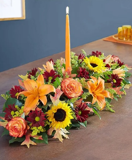 Thanksgiving Centerpiece With Candles 