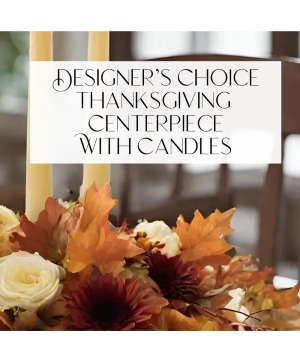 Thanksgiving Centerpiece with Candles 