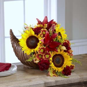 Thanksgiving Cornucopia Luxury Centerpiece