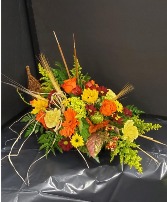 Thanksgiving Cornucopia Fresh fall flowers