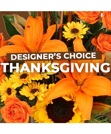 Thanksgiving Designer's Choice Custom Arrangement in Chelmsford, MA | A FLORAL MOMENT BY JUJU BUDS